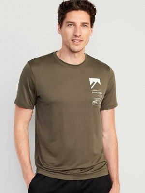 Vêtements De Sport Old Navy Cloud 94 Soft Go-Dry Cool Graphique T-Shirt Homme Vert | 597-PCHFWV