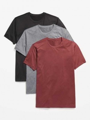 Vêtements De Sport Old Navy Cloud 94 Soft Go-Dry Cool T-Shirt 3-Pack Homme Rouge | 547-WSMQKY