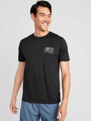 Vêtements De Sport Old Navy Cloud 94 Soft Go-Dry Cool Graphique T-Shirt Homme Noir | 379-MOJFZQ