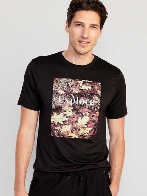 Vêtements De Sport Old Navy Cloud 94 Soft Go-Dry Cool Graphique T-Shirt Homme Noir | 342-BKDFMX