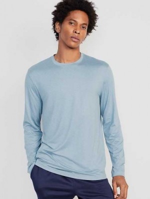 Vêtements De Sport Old Navy Cloud 94 Soft Long-Sleeve T-Shirt Homme Bleu Bleu Clair | 218-QGAEIC