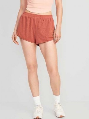 Vêtements De Sport Old Navy Dolphin-Hem Mesh Performance Shorts Femme Apple Cinnamon | 701-PZHGLV