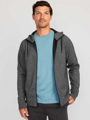Vêtements De Sport Old Navy Dynamic Fleece Hidden-Pocket Zip Hoodie Homme Grise | 826-GYTLPA