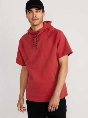 Vêtements De Sport Old Navy Dynamic Fleece Corta-Sleeve Pullover Hoodie Homme Rouge | 718-IPRQXJ