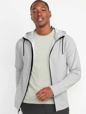 Vêtements De Sport Old Navy Dynamic Fleece Hidden-Pocket Zip Hoodie Homme Grise Clair | 629-EGXDHY