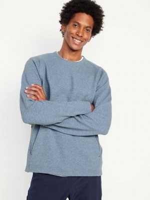 Vêtements De Sport Old Navy Dynamic Fleece Crew-Neck Sweatshirt Homme Bleu | 450-GUDLIQ