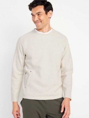 Vêtements De Sport Old Navy Dynamic Fleece Crew-Neck Sweatshirt Homme Beige | 396-WHPFNM