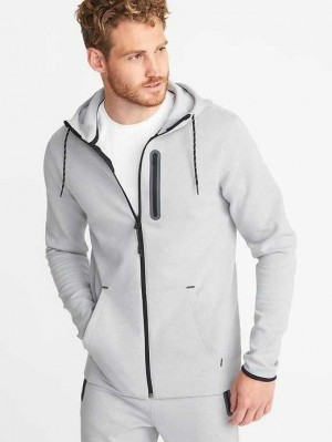 Vêtements De Sport Old Navy Dynamic Fleece Zip Hoodie Homme Grise Clair | 186-NQWOFU