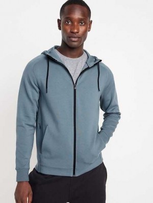 Vêtements De Sport Old Navy Dynamic Fleece Hidden-Pocket Zip Hoodie Homme Wintry Waters | 062-JPLNUC