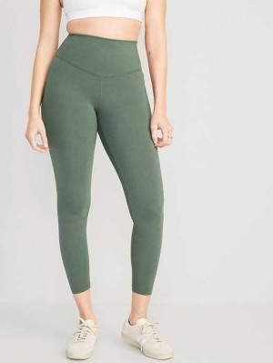 Vêtements De Sport Old Navy Extra High-Waisted PowerChill Hidden-Pocket 7/8-Length Leggings Femme Forest Shade | 768-GLYJTK