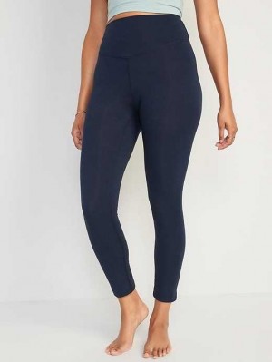 Vêtements De Sport Old Navy Extra High-Waisted PowerChill Cropped Leggings Femme Bleu Marine | 764-UAZOJB