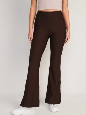 Vêtements De Sport Old Navy Extra High-Waisted PowerSoft Rib-Knit Flare Pants Femme French Roast | 751-KALXWP