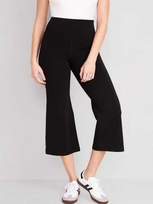 Vêtements De Sport Old Navy Extra High-Waisted PowerChill Cropped Larges-Leg Yoga Pants Femme Noir | 731-KEOBFI