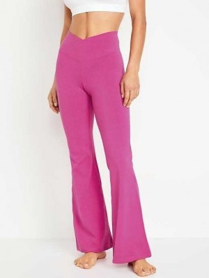 Vêtements De Sport Old Navy Extra High-Waisted PowerChill Super-Flare Pants Femme Flamingo Feather | 657-RIHJKN