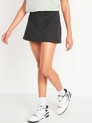 Vêtements De Sport Old Navy Extra High-Waisted PowerSoft Skort Femme Noir | 539-LQSMVI