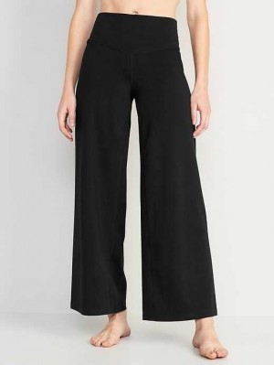 Vêtements De Sport Old Navy Extra High-Waisted PowerChill Larges-Leg Yoga Pants Femme Noir | 476-OJTXNB