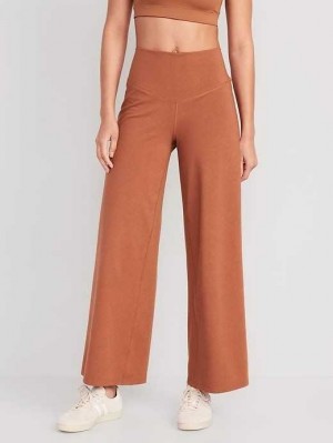 Vêtements De Sport Old Navy Extra High-Waisted PowerChill Larges-Leg Yoga Pants Femme Apple Cinnamon | 306-QETZYM