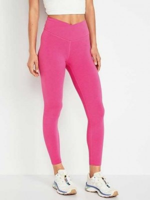 Vêtements De Sport Old Navy Extra High-Waisted PowerChill 7/8 Leggings Femme Flamingo Feather | 293-SLAYBD