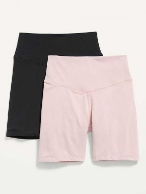 Vêtements De Sport Old Navy Extra High-Waisted PowerChill Hidden-Pocket Vélo Shorts 2-Pack Femme Icelandic Mineral | 247-MFCQAV
