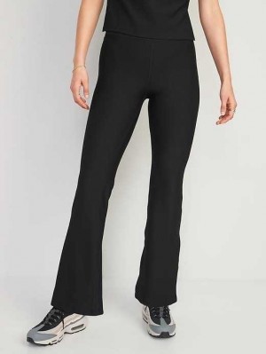 Vêtements De Sport Old Navy Extra High-Waisted PowerSoft Rib-Knit Flare Pants Femme Noir | 045-LPCTJM