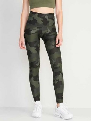Vêtements De Sport Old Navy Extra High-Waisted PowerSoft Leggings Femme Vert Camouflage | 015-UICZJE