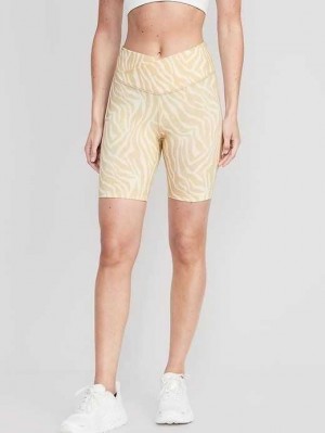 Vêtements De Sport Old Navy Extra High-Waisted PowerChill Vélo Shorts Femme Zebra | 843-VKMHCA