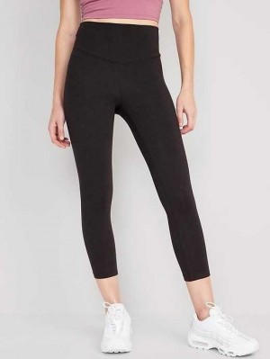 Vêtements De Sport Old Navy Extra High-Waisted PowerChill Cropped Leggings Femme Grise Foncé | 837-PWRMZF