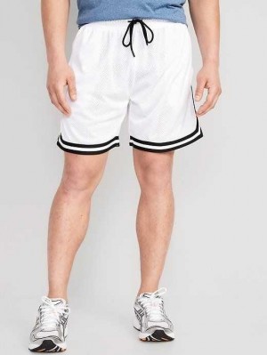 Vêtements De Sport Old Navy Go-Dry Mesh Basketball Shorts Homme Blanche | 802-KNQOUI