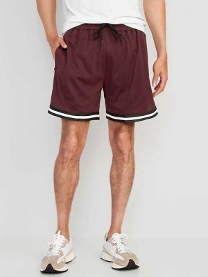 Vêtements De Sport Old Navy Go-Dry Mesh Basketball Shorts Homme Bordeaux | 627-RYFVDA