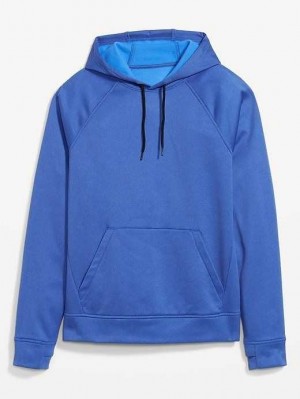Vêtements De Sport Old Navy Go-Dry Performance Pullover Hoodie Homme Bleu | 584-VAUHOQ