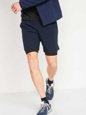 Vêtements De Sport Old Navy Go 2-in-1 Workout Shorts + Base Layer Homme Arctic Depth | 690-DTYLSX