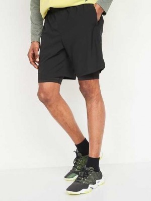Vêtements De Sport Old Navy Go 2-in-1 Workout Shorts + Base Layer Homme Noir | 143-OKBZNS