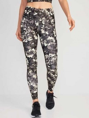 Vêtements De Sport Old Navy High-Waisted PowerSoft Leggings Femme Noir Grise | 312-MVOCGL