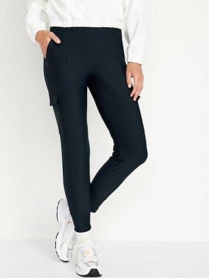Vêtements De Sport Old Navy High-Waisted PowerSoft Cargo Joggers Femme Bleu Marine | 265-NMEFOD