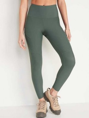 Vêtements De Sport Old Navy High-Waisted PowerSoft 7/8-Length Cargo Leggings Femme Vert | 925-ZTHOYS