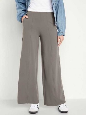 Vêtements De Sport Old Navy High-Waisted PowerSoft Larges-Leg Pants Femme Grise | 037-JACMUK