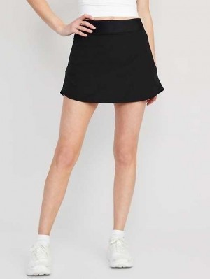 Vêtements De Sport Old Navy High-Waisted StretchTech 2-in-1 Skort Femme Noir | 715-OHZASL