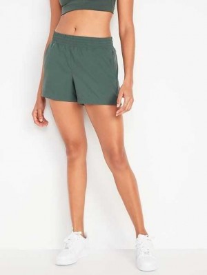 Vêtements De Sport Old Navy High-Waisted StretchTech Shorts Femme Vert | 617-FOAIJK