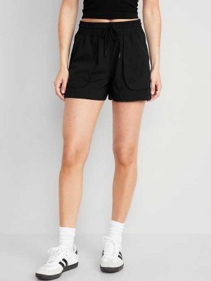Vêtements De Sport Old Navy High-Waisted StretchTech Shorts Femme Noir | 478-AYJDOR