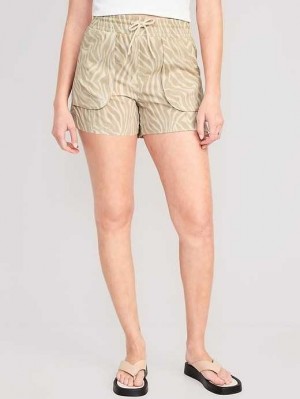 Vêtements De Sport Old Navy High-Waisted StretchTech Shorts Femme Zebra | 286-ZNQCEL