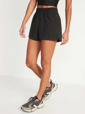 Vêtements De Sport Old Navy High-Waisted StretchTech Shorts Femme Noir | 279-ZHWOQN