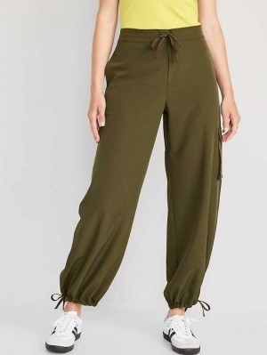 Vêtements De Sport Old Navy High-Waisted StretchTech Larges-Leg Cargo Pants Femme Conifer | 213-IAOYDR