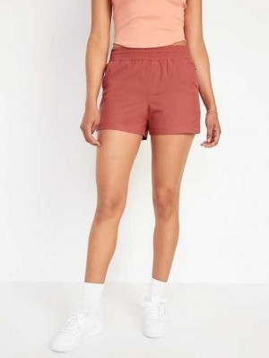 Vêtements De Sport Old Navy High-Waisted StretchTech Shorts Femme Marron | 042-VQRHYE