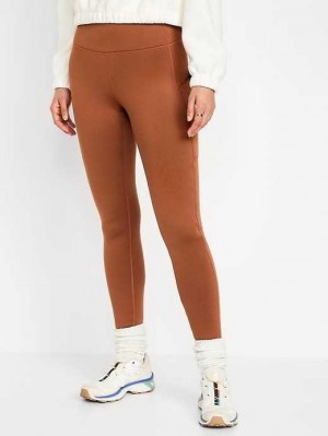 Vêtements De Sport Old Navy High-Waisted UltraCoze Leggings Femme Marron | 742-XORJZI