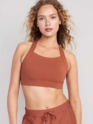 Vêtements De Sport Old Navy High Support PowerSoft Convertible Sports Bra Femme Apple Cinnamon | 620-RVNDQM