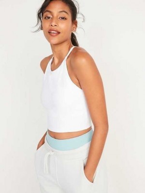 Vêtements De Sport Old Navy Light Support PowerSoft Longline Sports Bra Femme Blanche | 684-KUNGHC