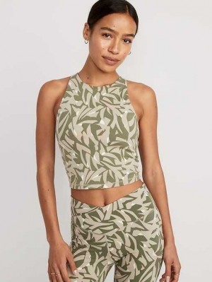 Vêtements De Sport Old Navy Light Support PowerChill Longline Sports Bra Femme Vert | 631-RNKXOH