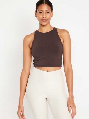 Vêtements De Sport Old Navy Light Support PowerChill Longline Sports Bra Femme Topsoil | 280-QXDHKP