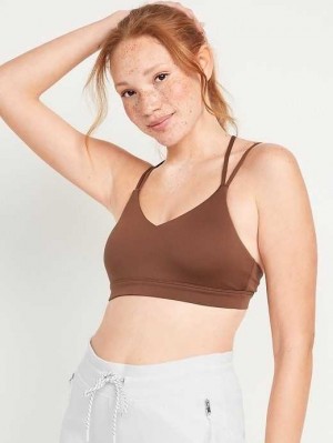 Vêtements De Sport Old Navy Light Support Lanières V-Neck Sports Bra Femme Date Palm | 241-MLCHBY