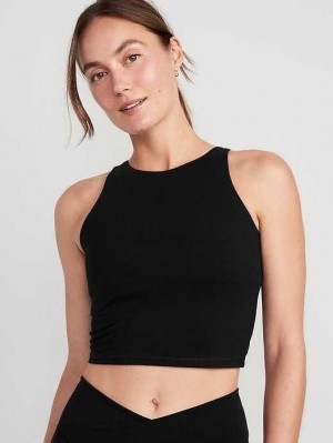 Vêtements De Sport Old Navy Light Support PowerChill Longline Sports Bra Femme Noir | 216-KDUJPR